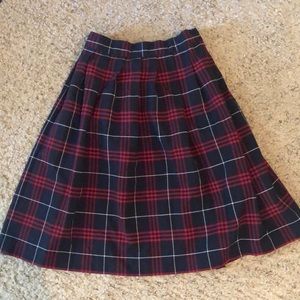 French Toast Plaid uniform skirts-14 & 16 navy/red